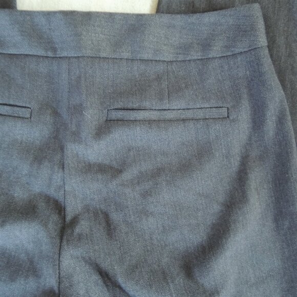 Tahari Gray Micro Herringbone Pant Suit Jkt 6 Pants 2 (Run L) - Picture 8 of 14